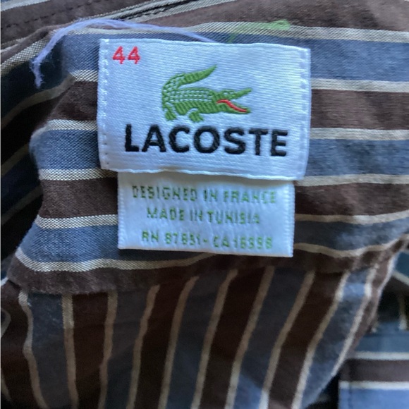Lacoste brown & blue gray stripes - Picture 2 of 5